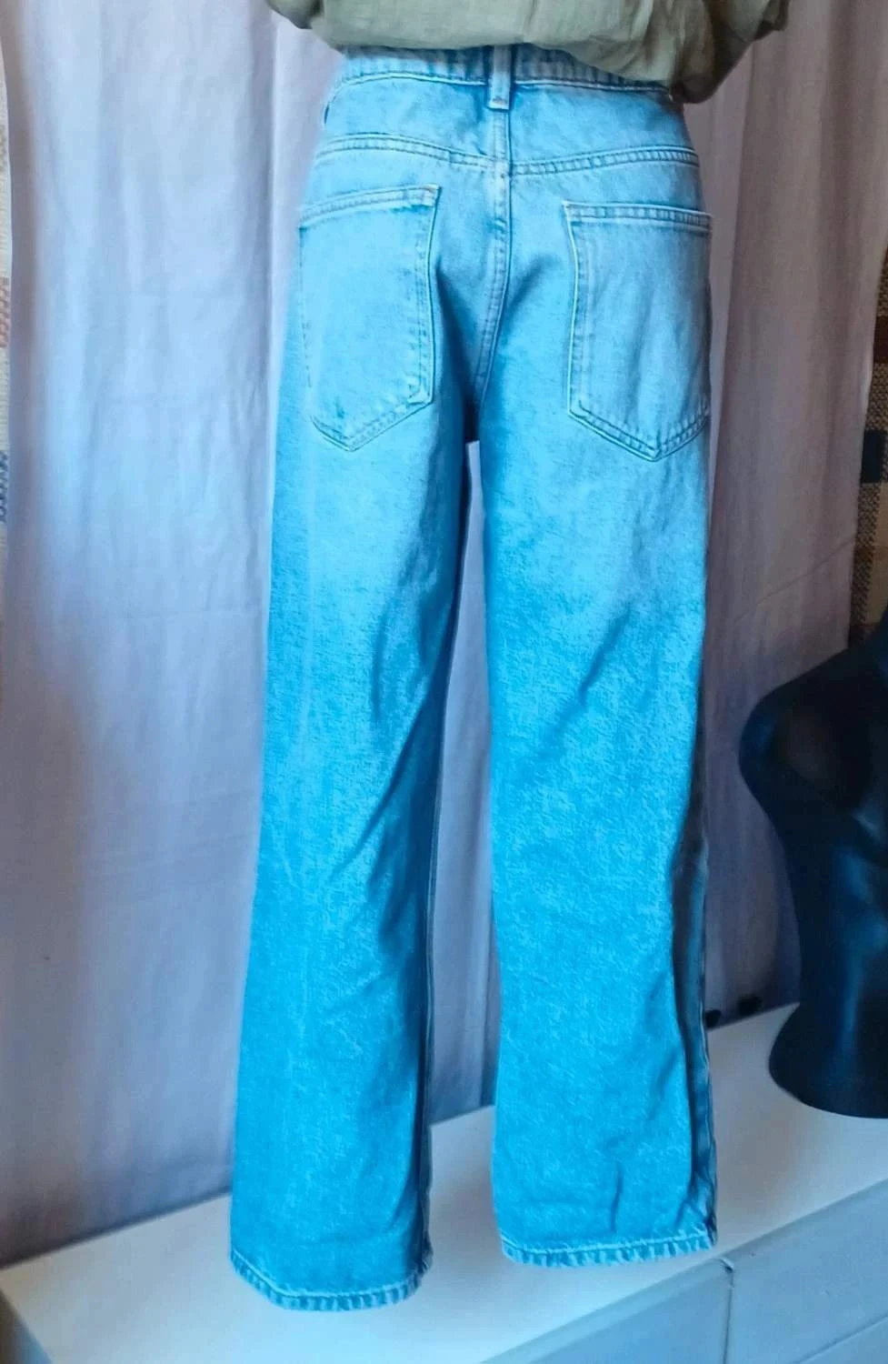 Jean straight Zara de cintura alta talla 40 – photo 7